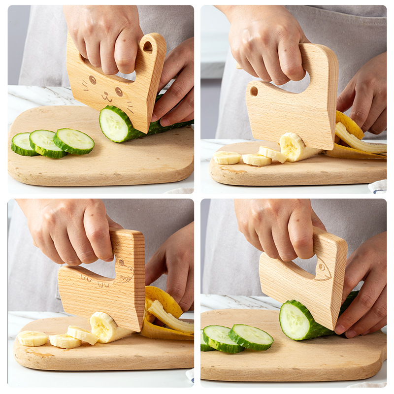 Kitchen Appliances Kids - Wooden Kids Knife for Cooking Cute