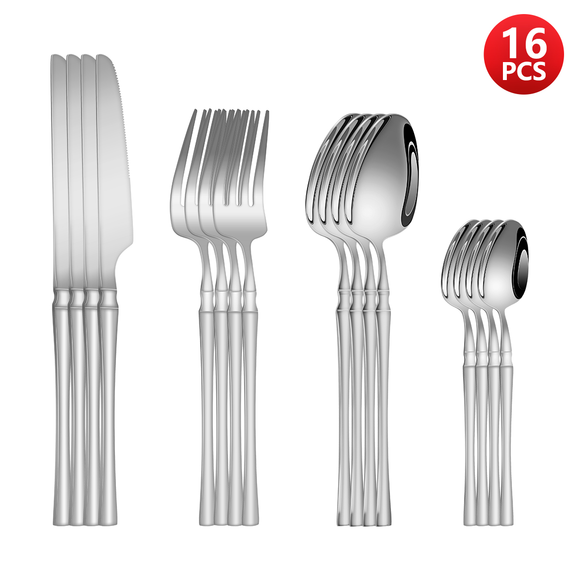 Kitchen Appliances Luxury - 4/6/16/24pcs Stainless steel cutlery Small waist