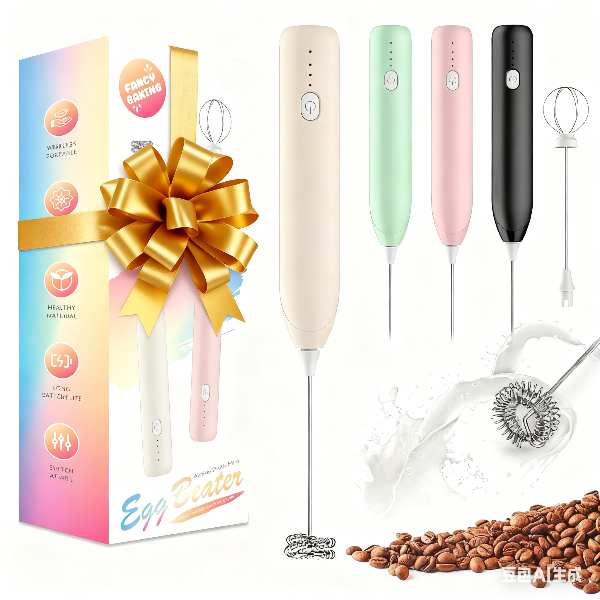 Yogurt Maker Electric - ONEKA Rechargeable Milk Frother for Coffee
