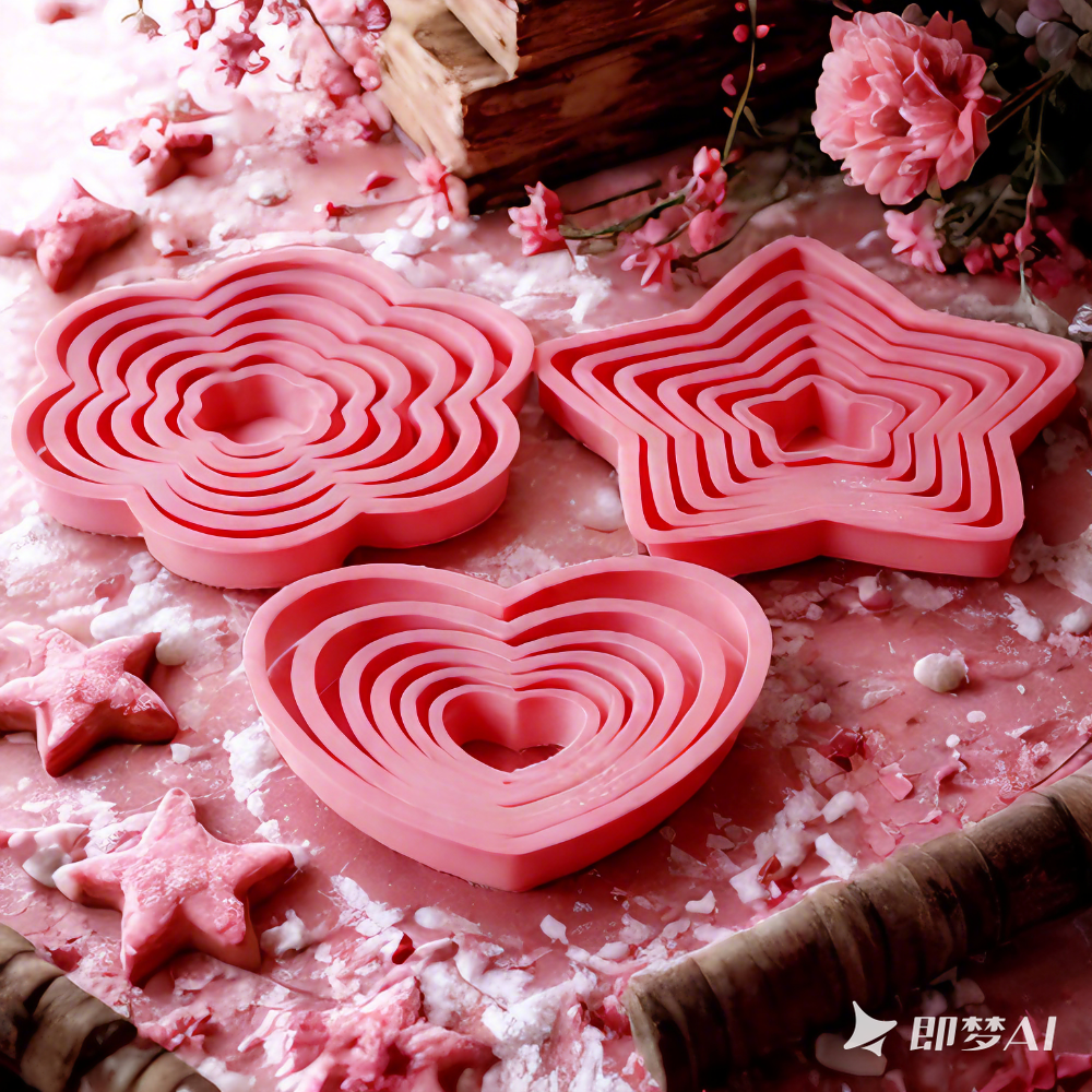 1set/3sets Pink Heart Star Flo - Kitchen Appliances Baking review and price