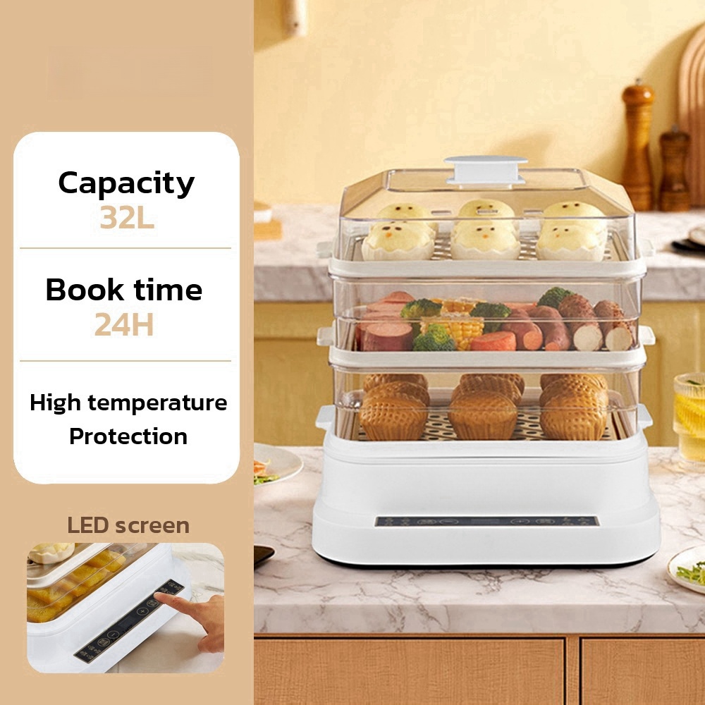 32L Smart Electric Steamer - 3 - Kitchen Appliances Large review and price