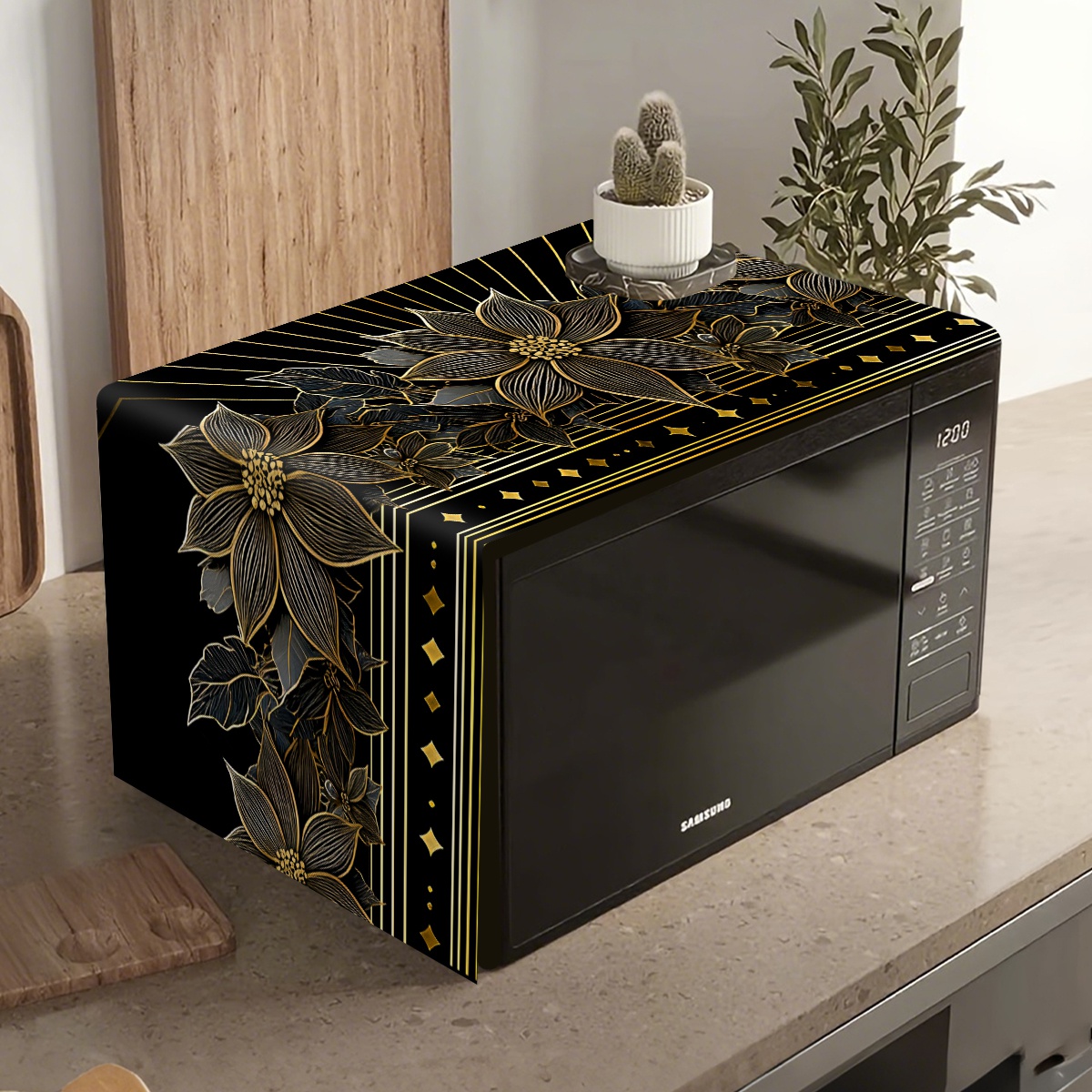 Luxury Black Gold Floral Micro - Kitchen Appliances Luxury review and price