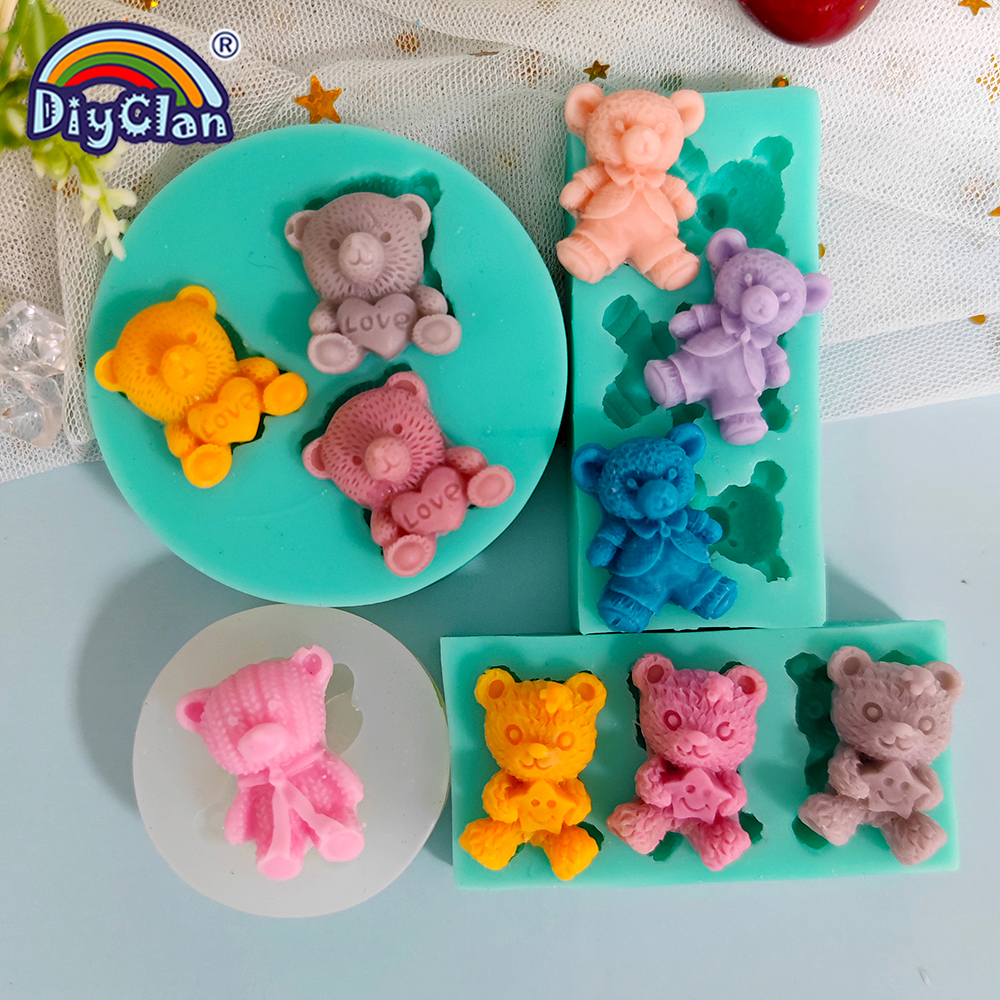 Cute Mini Bear Silicone Mold F - Kitchen Appliances Baking review and price