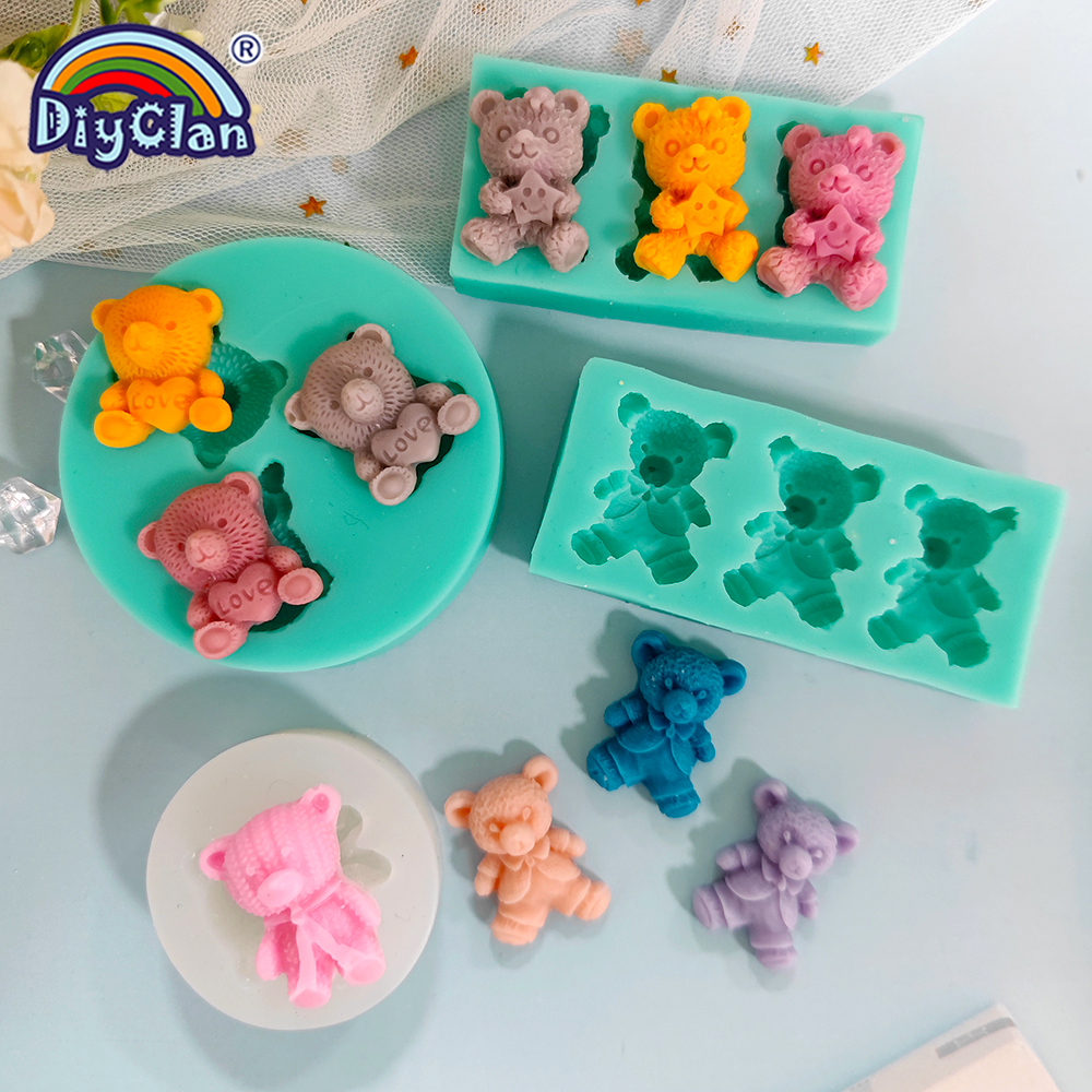 Cute Mini Bear Silicone Mold F - Kitchen Appliances Baking review and price