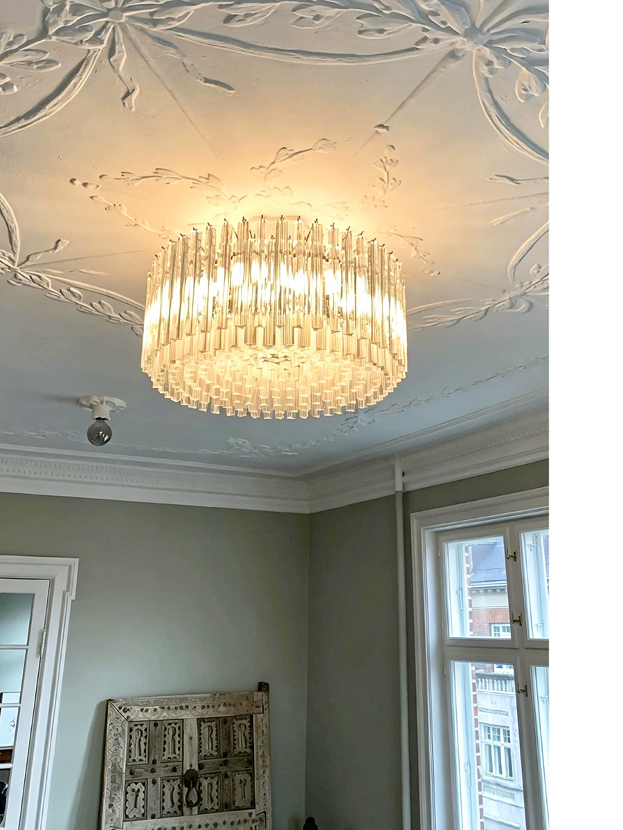 Round Pink Glass Chandelier Li - Kitchen Appliances Luxury review and price