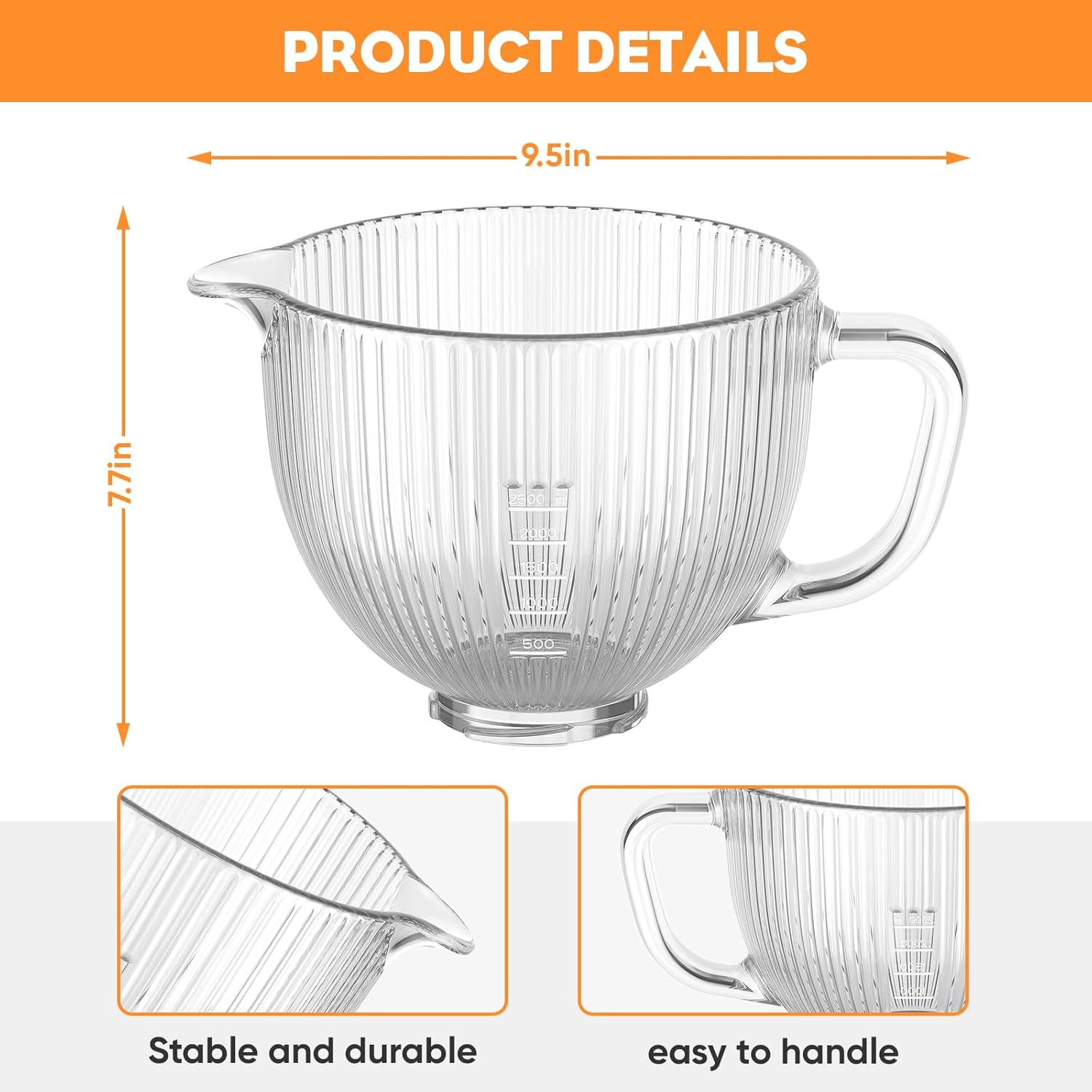 GVODE Glass Bowl for Kitchenai - Kitchen Appliances Manufacturers review and price