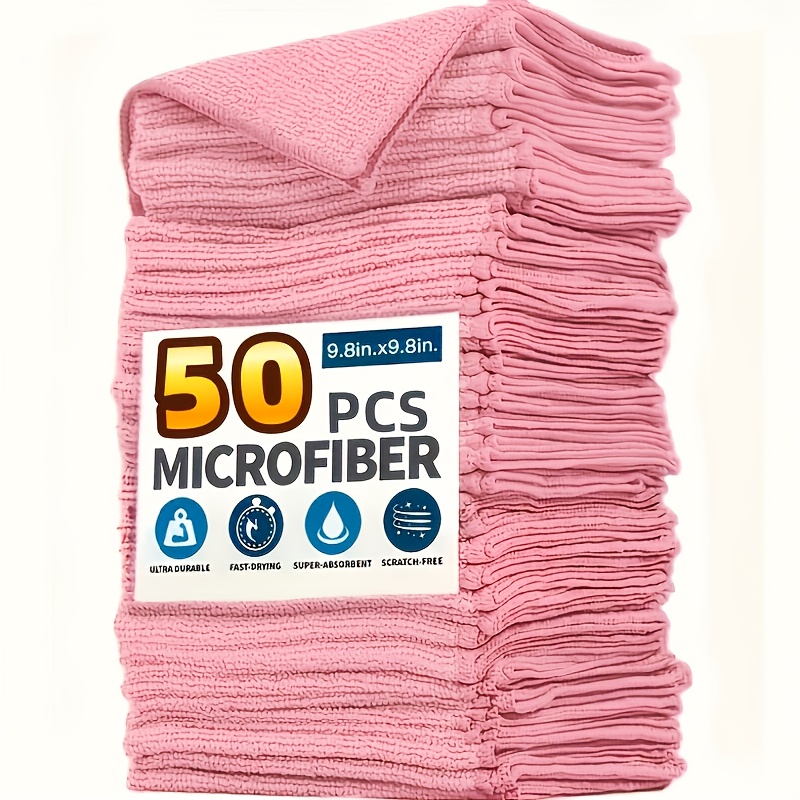 1-50Pcs Light Pink Microfiber  - Kitchen Appliances In review and price