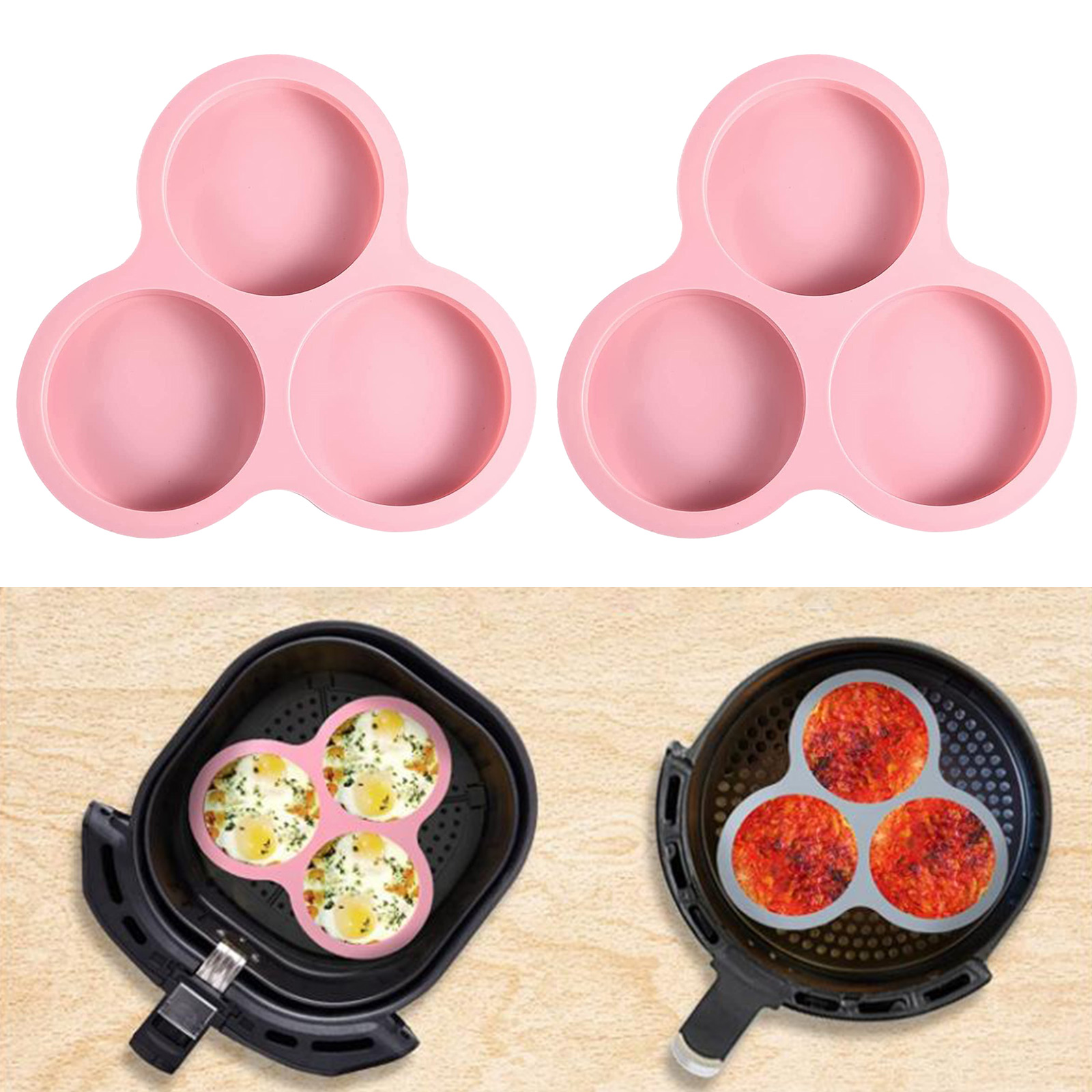 1/2pcs Silicone Air Fryer Egg  - Kitchen Appliances Baking review and price