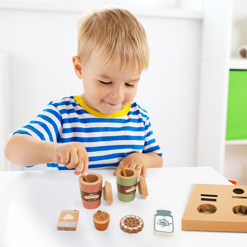 Kids Wooden Coffee Toy Set Tod - Kitchen Appliances Kids review and price