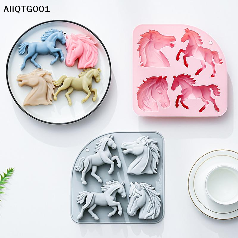 4-Cavity 3D Horse Silicone Mol - Kitchen Appliances Baking review and price