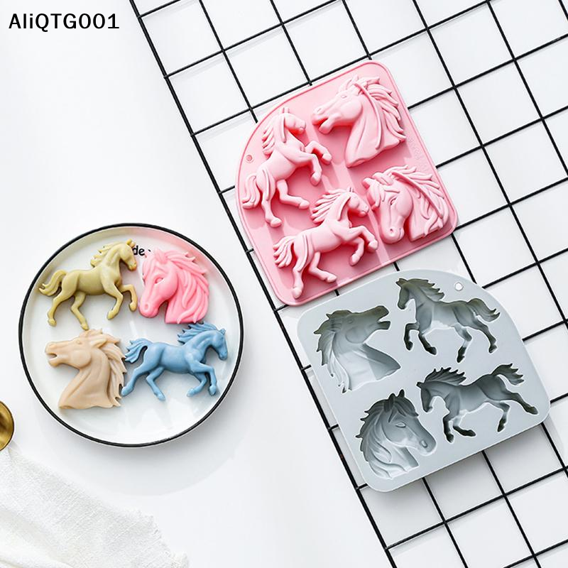 4-Cavity 3D Horse Silicone Mol - Kitchen Appliances Baking review and price