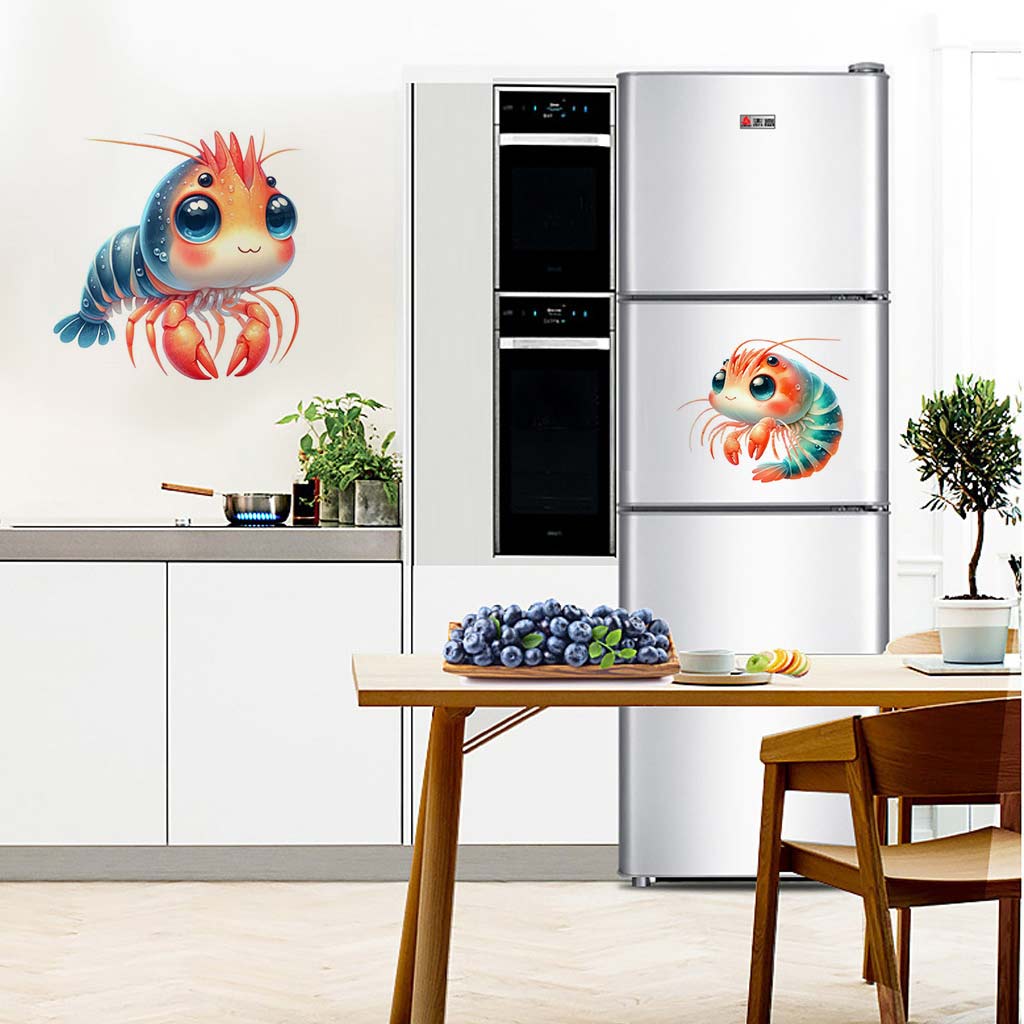 Cute Shrimp Sticker Kitchen Re - Kitchen Appliances Kids review and price