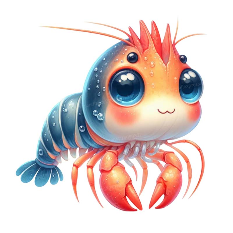 Cute Shrimp Sticker Kitchen Re - Kitchen Appliances Kids review and price